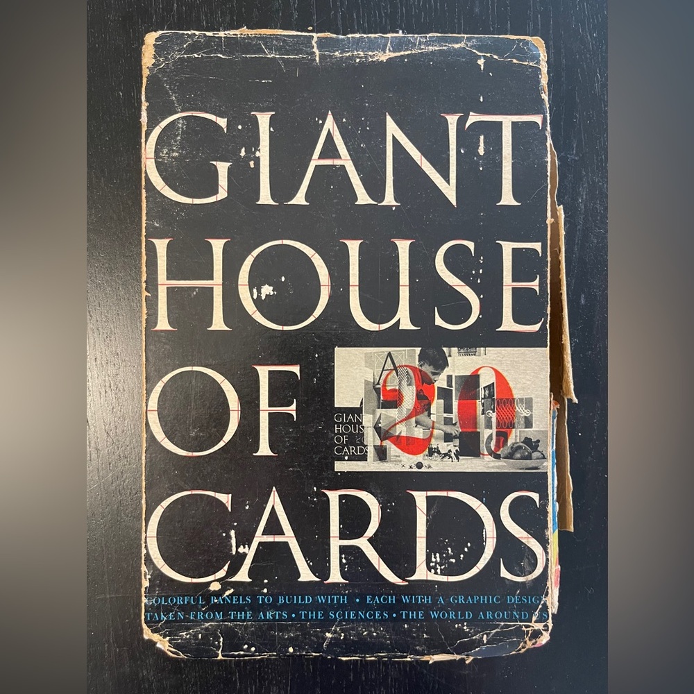 VINTAGE Eames original Giant House of Cards set 1953 MCM